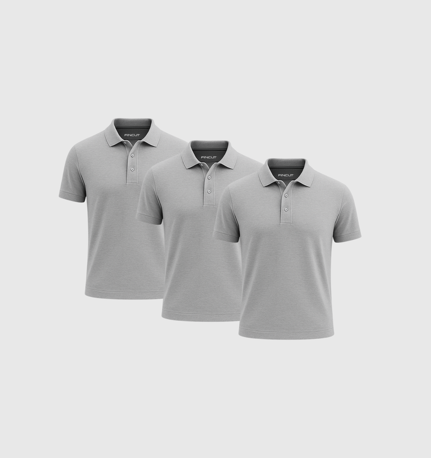 Pachet de 3 tricouri Polo - Gri