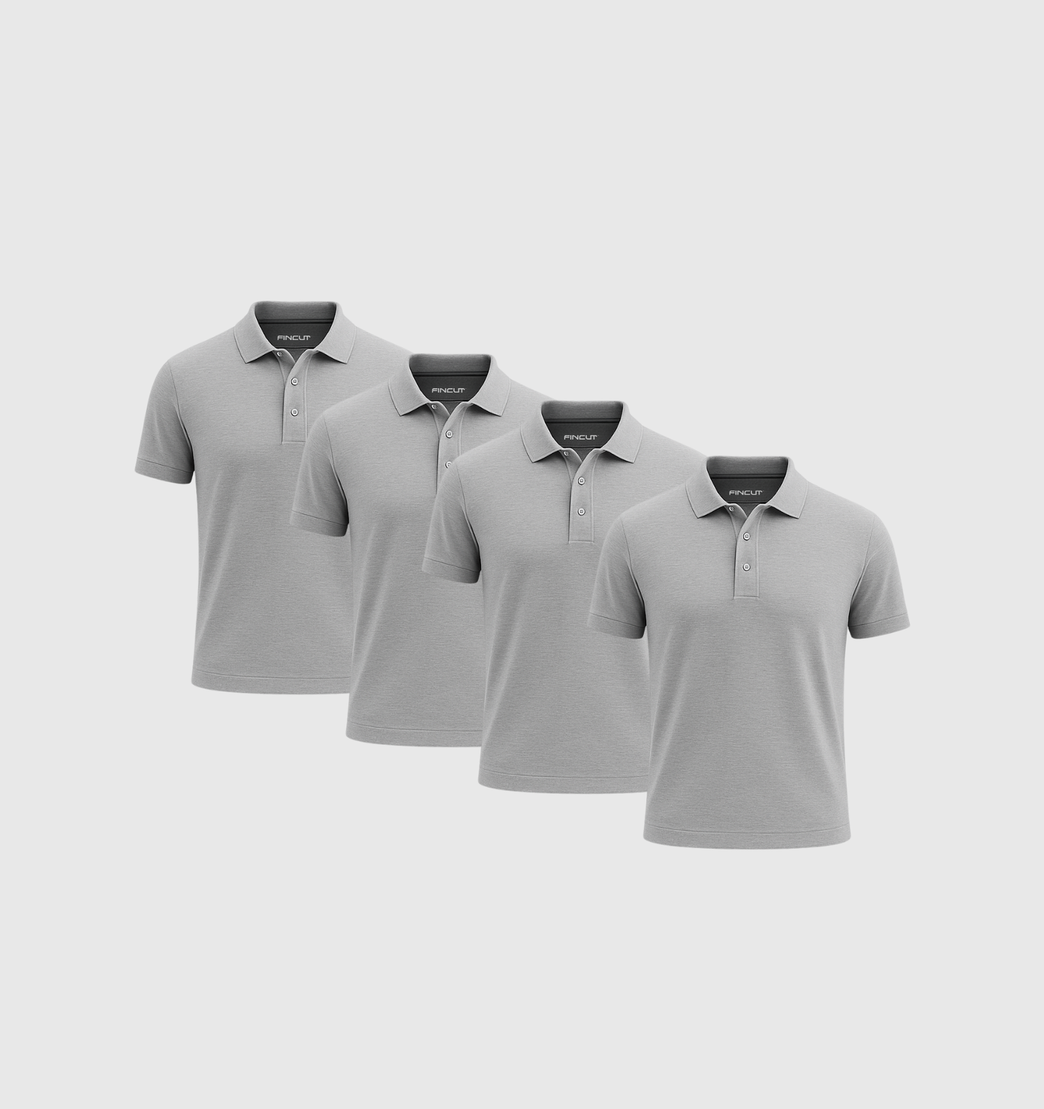 Pachet de 4 tricouri Polo  - Gri