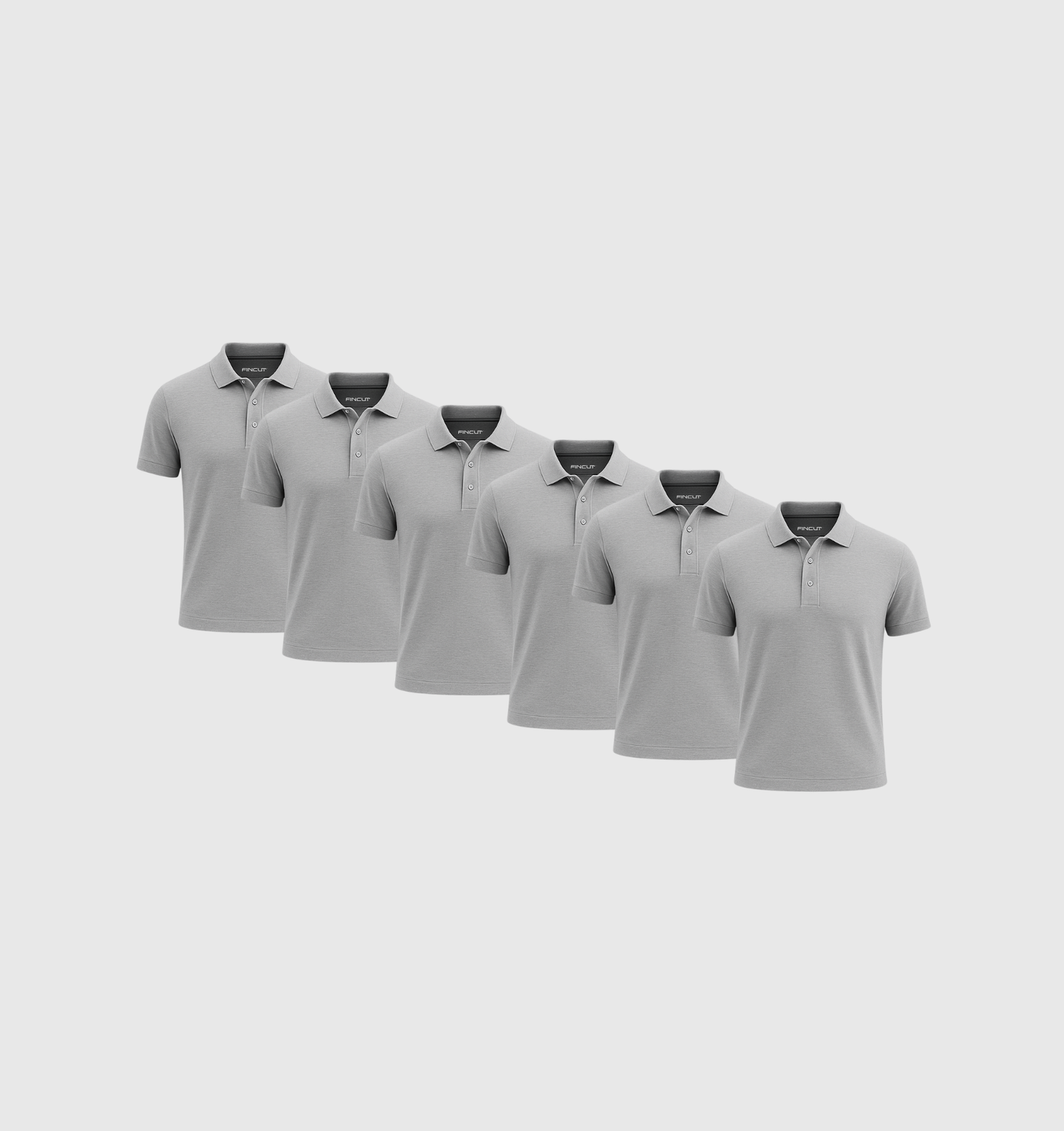 Pachet de 6 tricouri Polo - Gri